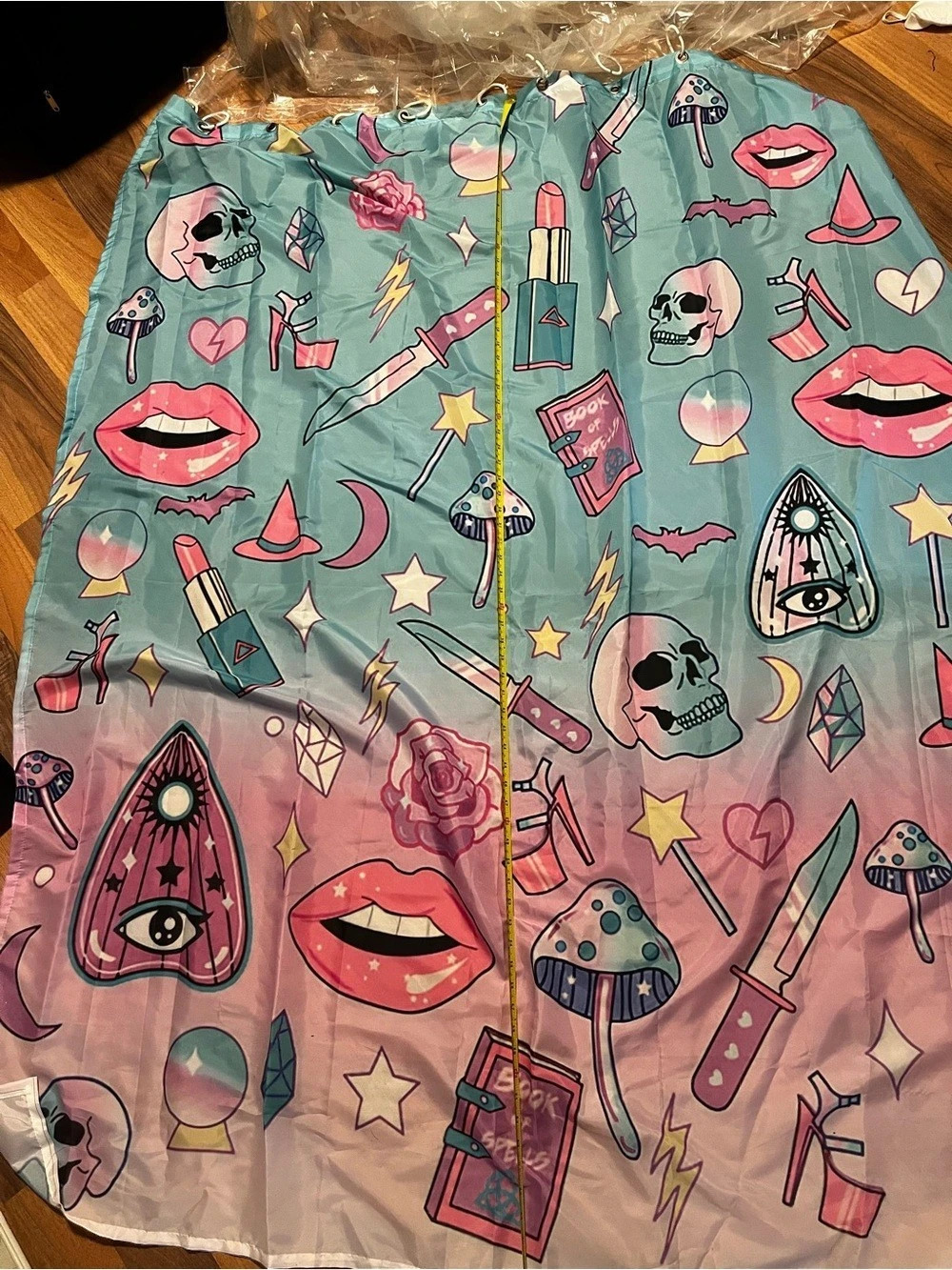 Pastel goth shower curtain